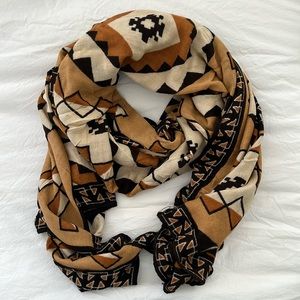 Anthropologie Large Geometric Print Scarf